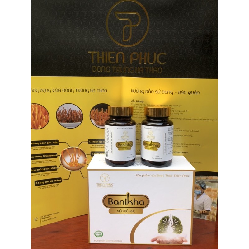 Viên Bổ Phổi Banikha Thiên Phúc Hộp 2 Lọ x 30 Viên