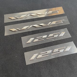 [BAO ĐỔI TRẢ] BỘ TEM CHỮ LOGO NỔI HÀNG ZIN THEO XE CHO WAVE VÀ SỐ 125I