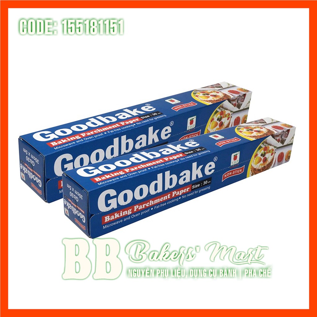 💥 RẺ VÔ ĐỊCH 💥 COMBO 2 CUỘN - Giấy nến nướng bánh GOODBAKE GB30 - 30cm*5m