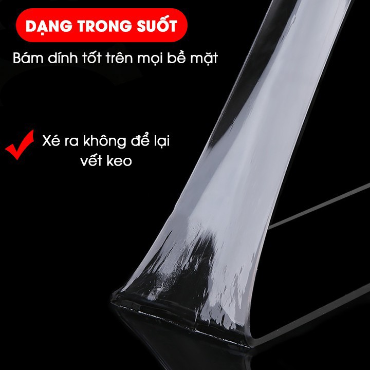 Băng Keo Dán 5 Mét 2 Mặt Đa Năng Siêu Dính Trong Suốt Dán Mọi Bề Mặt Besmart