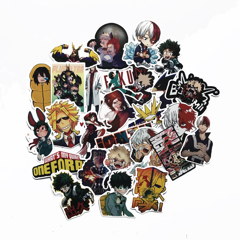 ❉ My Hero Academia Series B Stickers ❉  73Pcs/Set Anime Midoriya Izuku Bakugou Katsuki Todoroki Shoto DIY Fashion Waterproof Luggage Laptop Decals Stickers