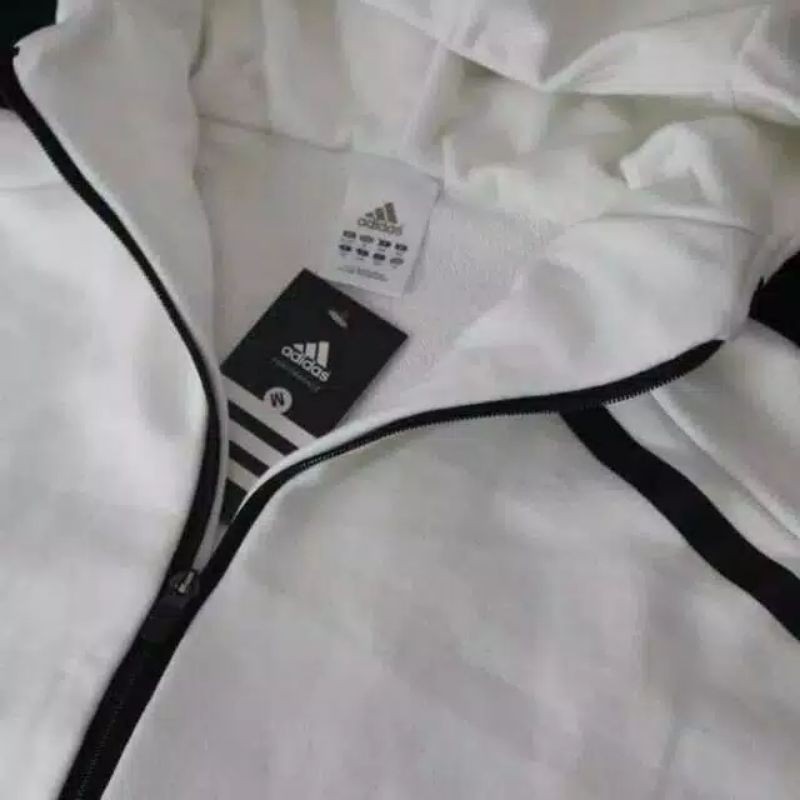 Áo Khoác Hoodie Adidas Màu Trắng Thời Trang Cho Nam