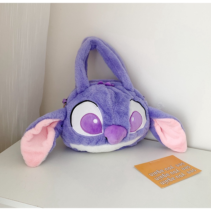 Túi Xách Đeo Vai Hình Stitch Mickey Winnie Lotso Tiger Minnie Nhồi Bông Đáng Yêu Dành Cho Bé Gái BY2