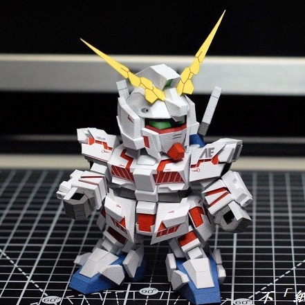 Mô hình giấy 3D  SD Gundam RX-0 Unicorn