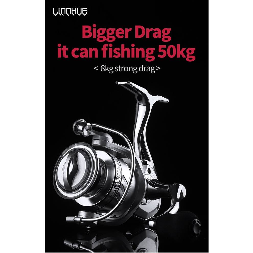 Máy Câu Cá GA1000-7000 22kg Max Drag 5.2:1 Chuyên Nghiệp