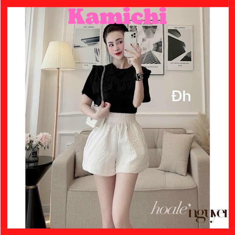 Quần Short Nữ Dập nổi 3D xốp phồng hàng đẹp xinh xắn m866,Quần đùi xốp KAMICHI siêu hot cá tính thoáng mát