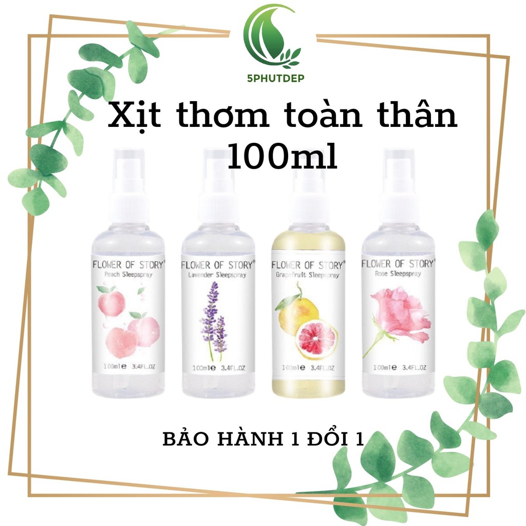 Xịt thơm toàn thân 4 hương 100ml