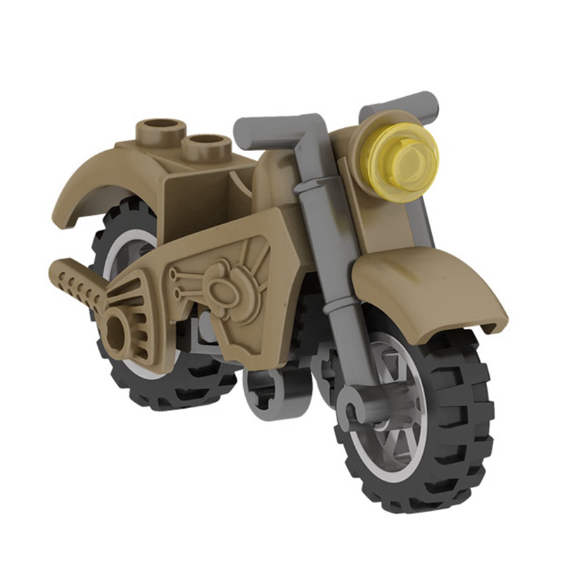 Moc Mô Hình Xe Mô Tô Mini Màu Xám Dùng Làm Quà Tặng Sinh Nhật Cho Bé