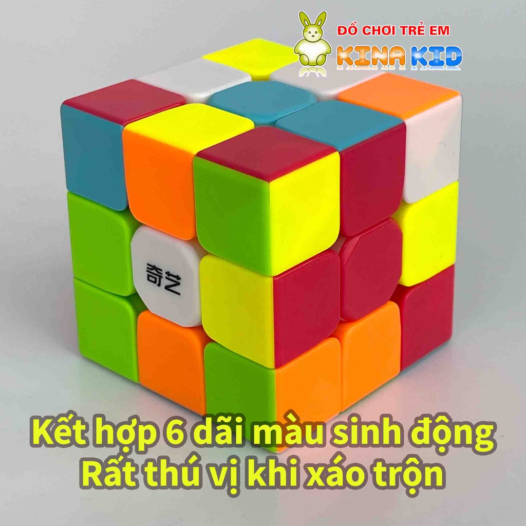 Rubik 3x3 QiYi Warrior S, Magic Cube Rubic 3 tầng Stickerless, Trơn Mượt, Bẻ Góc Cực Tốt