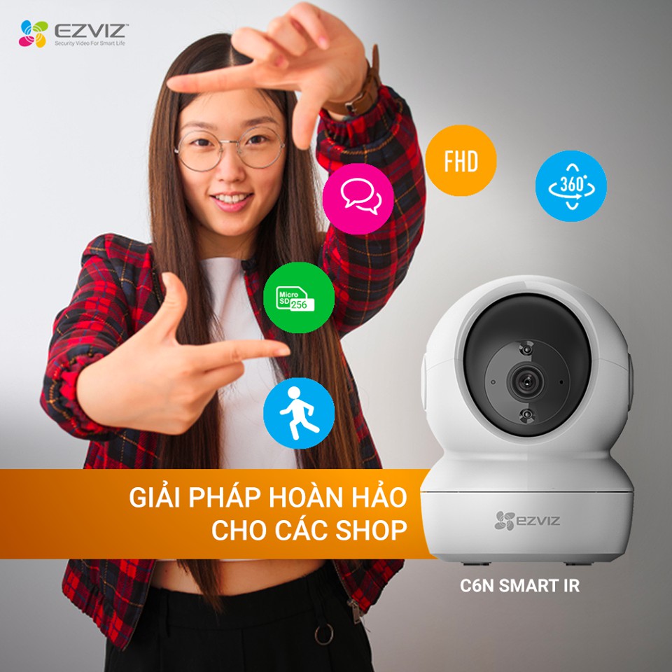 [SIÊU HOT]CAMERA WIFI THÔNG MINH QUAY QUÉT EZVIZ C6N 1080P, C6CN 720P - CHÍNH HÃNG BH 2 NĂM | BigBuy360 - bigbuy360.vn