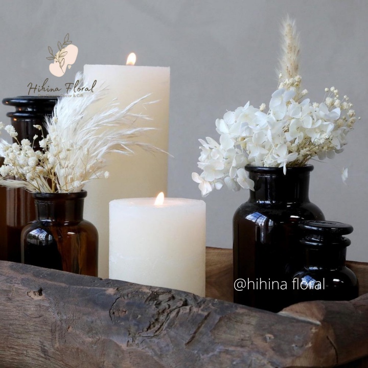 Lọ Thủy Tinh Vidar Nâu Phong Cách Bắc Âu Trang Trí Nhà Cửa, Cắm Hoa