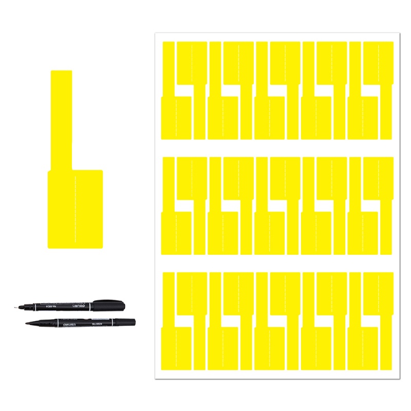 Bộ 16 Tờ 480P Nhãn Dán Dây Cáp Nhiều Màu Chống Nước Chống Rách Tiện Dụng