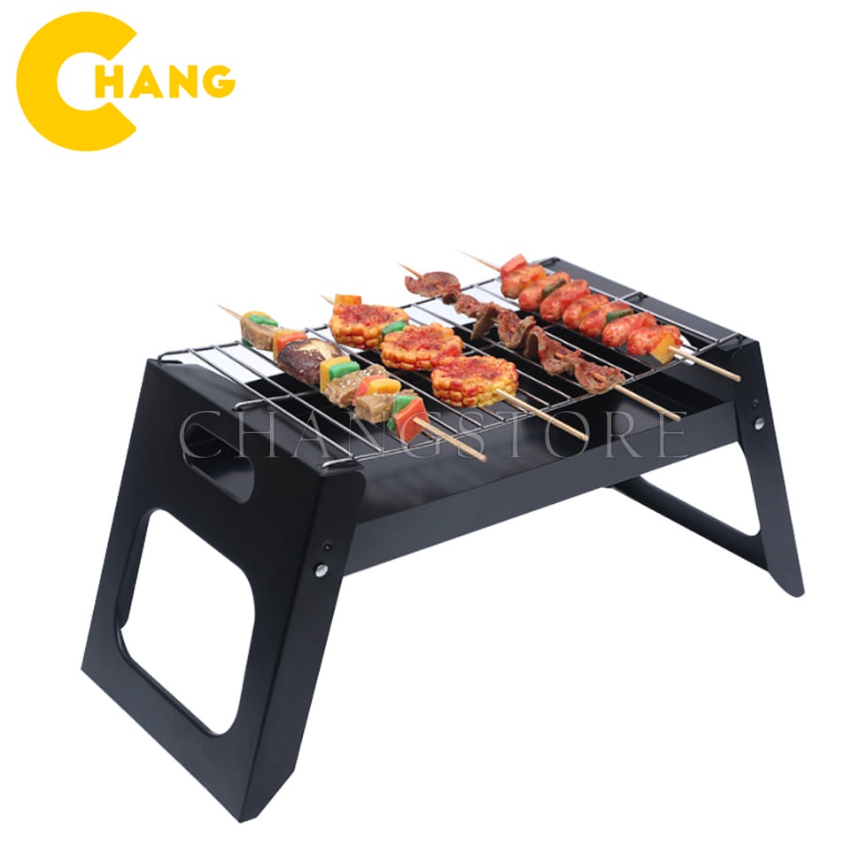 Bếp Nướng Than Hoa BBQ TL-258 Chất Liệu Inox Cao Cấp Có Chân Đế, Tay Cầm Xếp Gọn