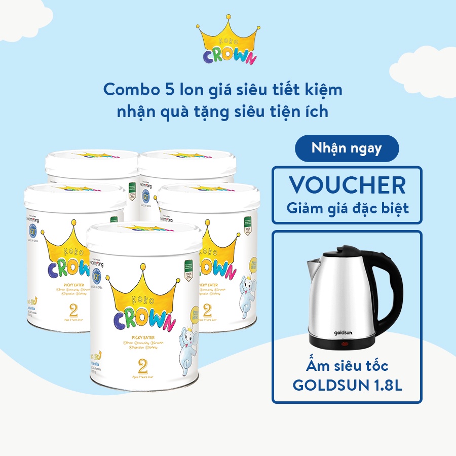 [Mã FMCGMALL giảm 8% đơn từ 250K] Sữa Bột Dinh Dưỡng KOKO CROWN Cho Trẻ Biếng Ăn Picky Eater 2 Hộp 800g