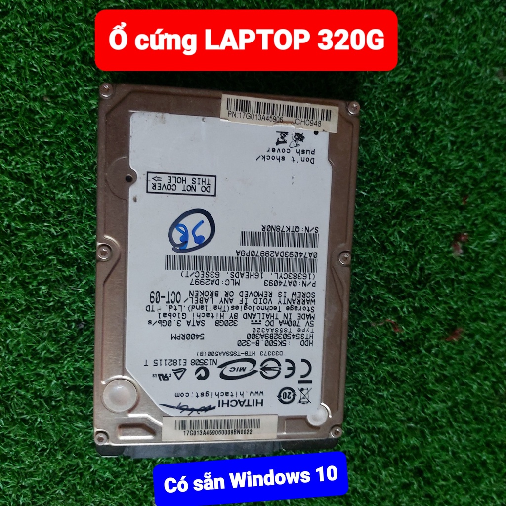Ổ cứng laptop HDD 320GB có Win10 Sata III kích thước 2.5&quot; (used)