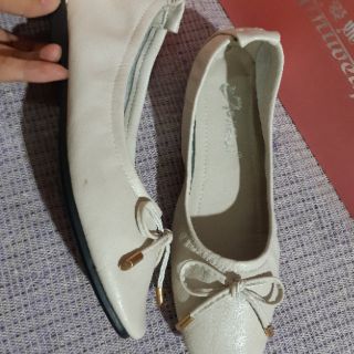 giày búp bê nơ chất da mềm