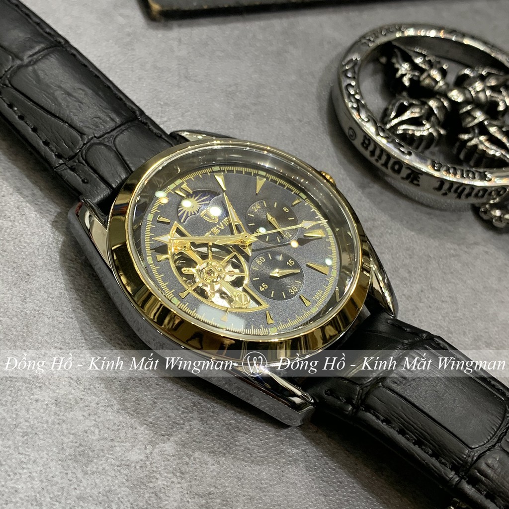 Đồng hồ cơ nam dây da cao cấp Tevise T795-1 full box, mặt kính sapphire chống xước, chống nước, bảo hành 03 năm | BigBuy360 - bigbuy360.vn