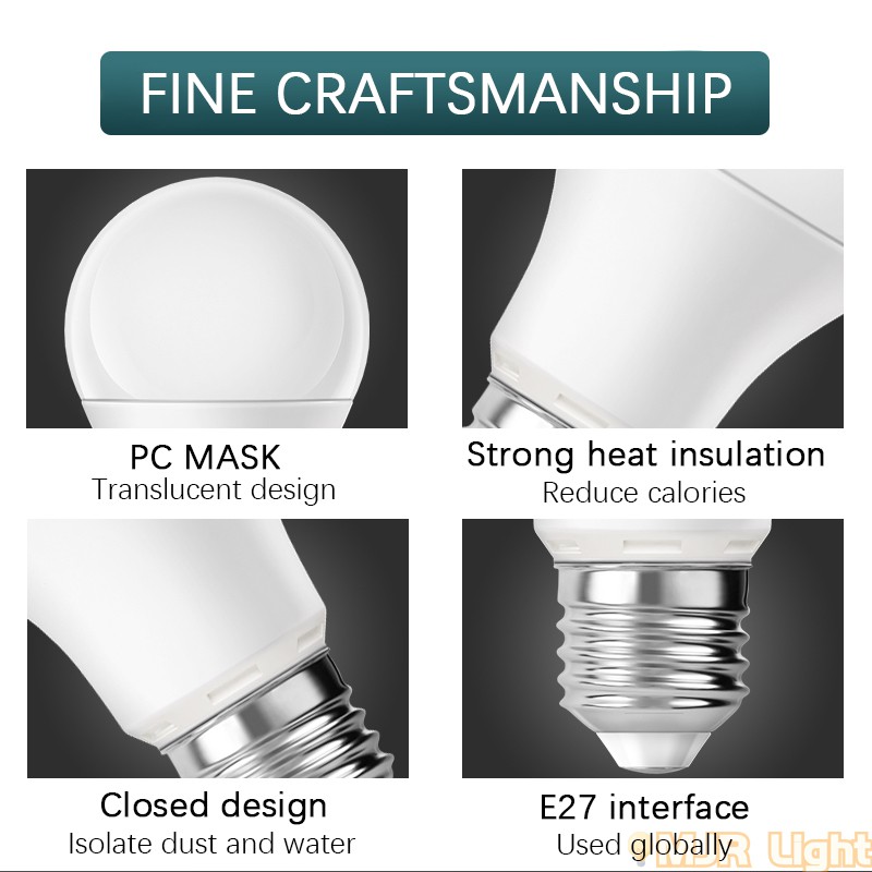 Đèn Led E27 50000h Life 5w 7w 9w 12w 15w 18w Tiết Kiệm Năng Lượng | BigBuy360 - bigbuy360.vn