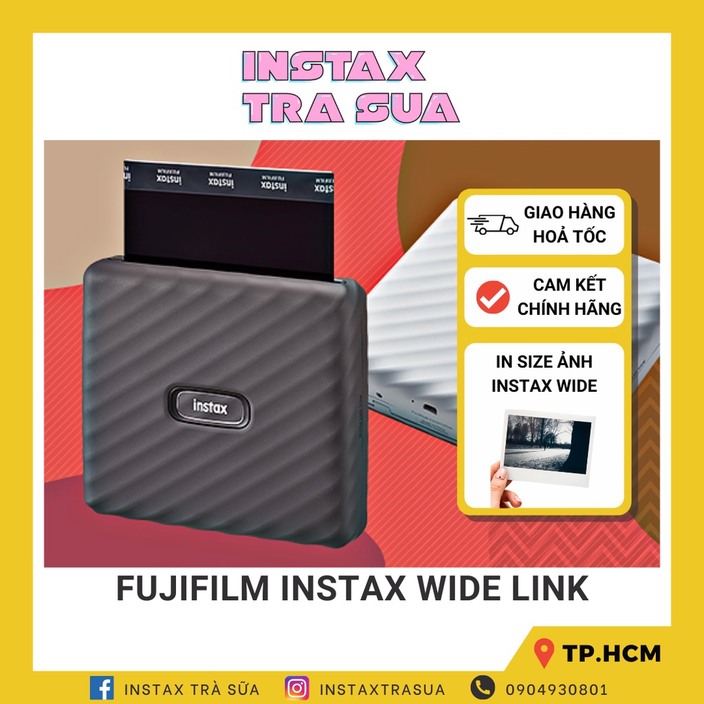 MÁY IN ẢNH FUJIFILM INSTAX WiDE LINK Chính Hãng BH 1 năm