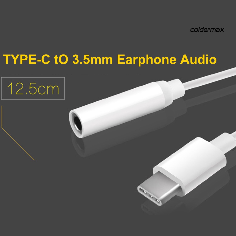 Dây cáp chuyển đổi âm thanh tai nghe 3.5mm Type C sang cổng sạc cho Xiaomi 8se 6x tùy chọn màu sắc