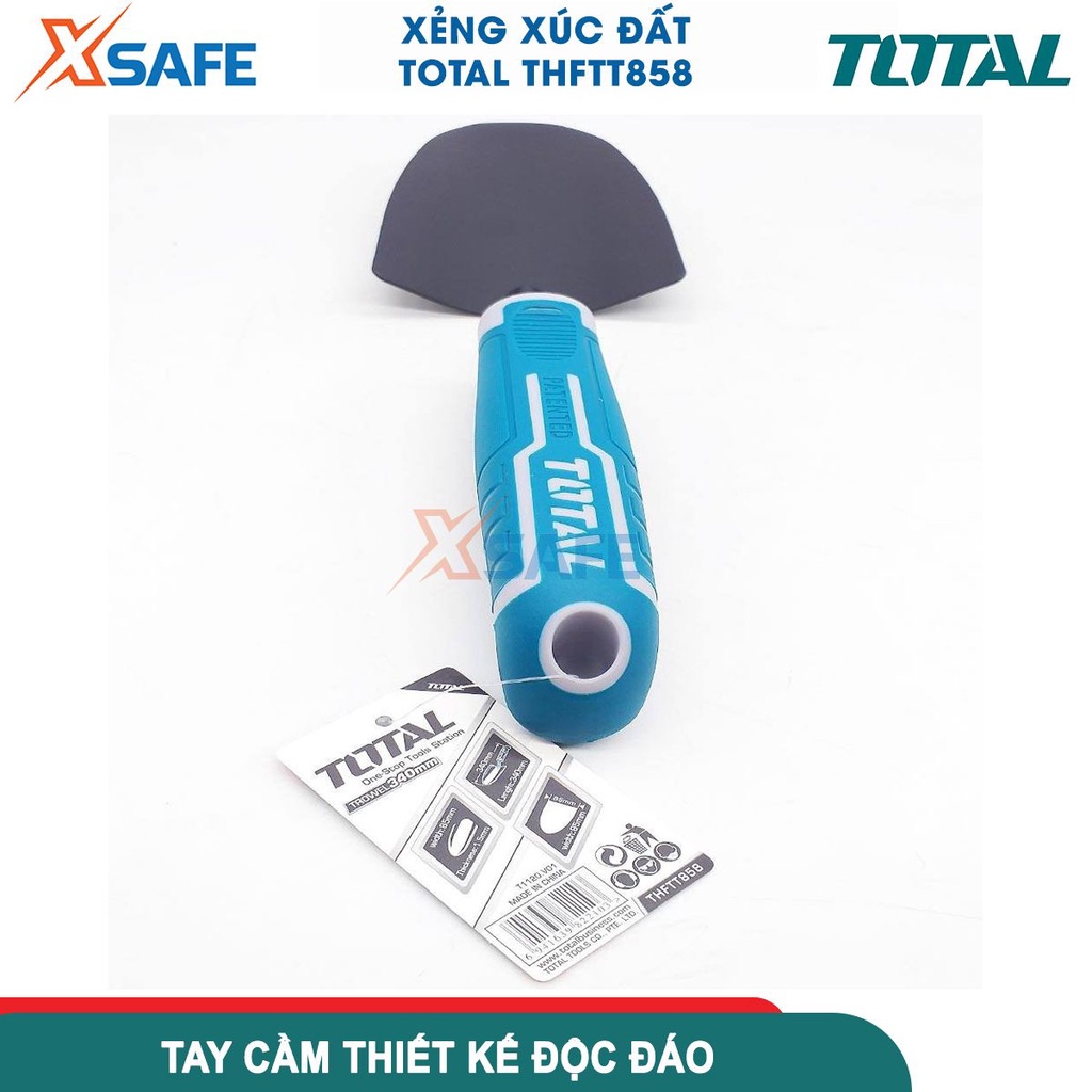Xẻng xúc đất làm vườn 340mm TOTAL THFTT858 chất liệu thép carbon, chiều dài 340mm, chiều rộng 85mm - CHÍNH HÃNG