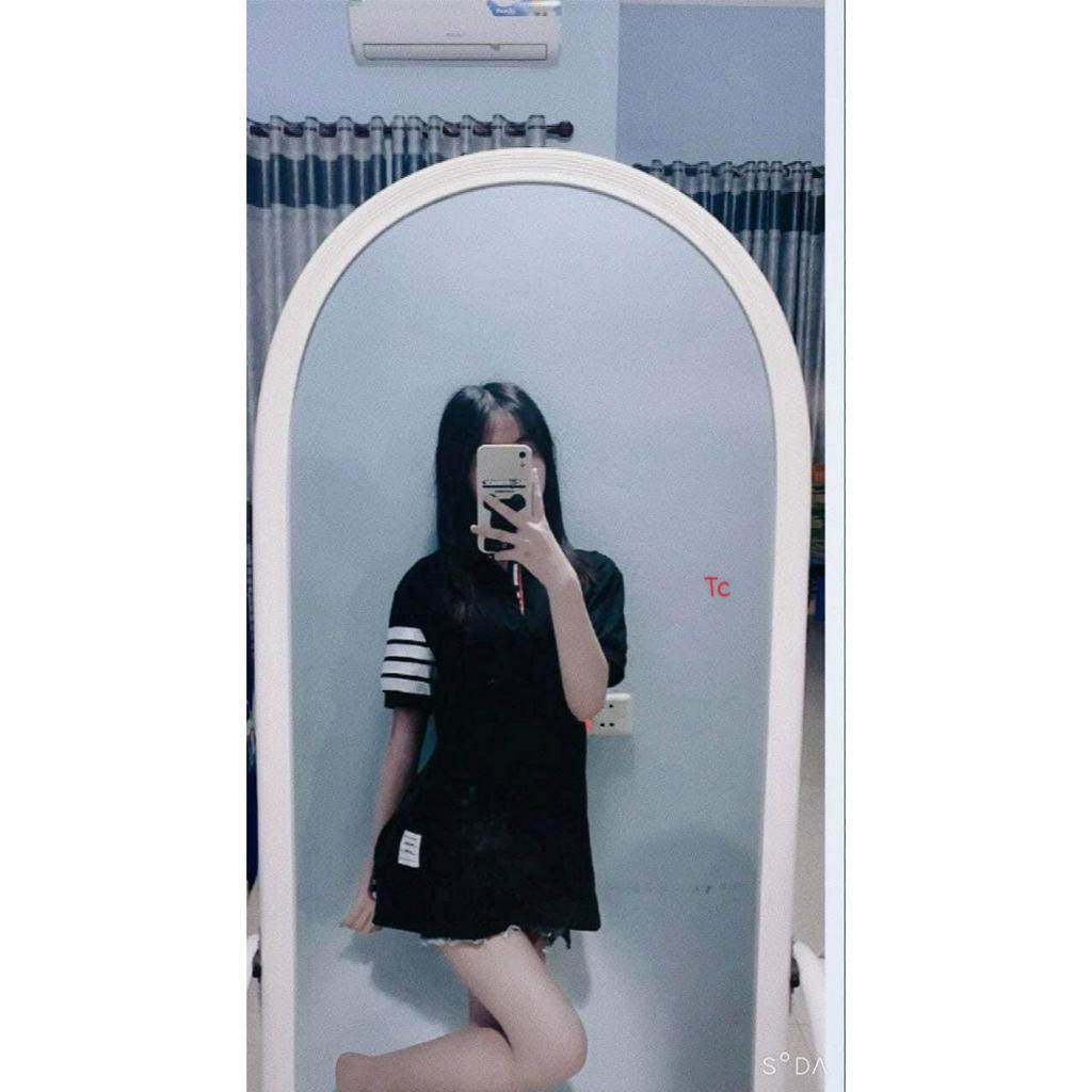 Áo polo thom nam nữ 4 vạch tay