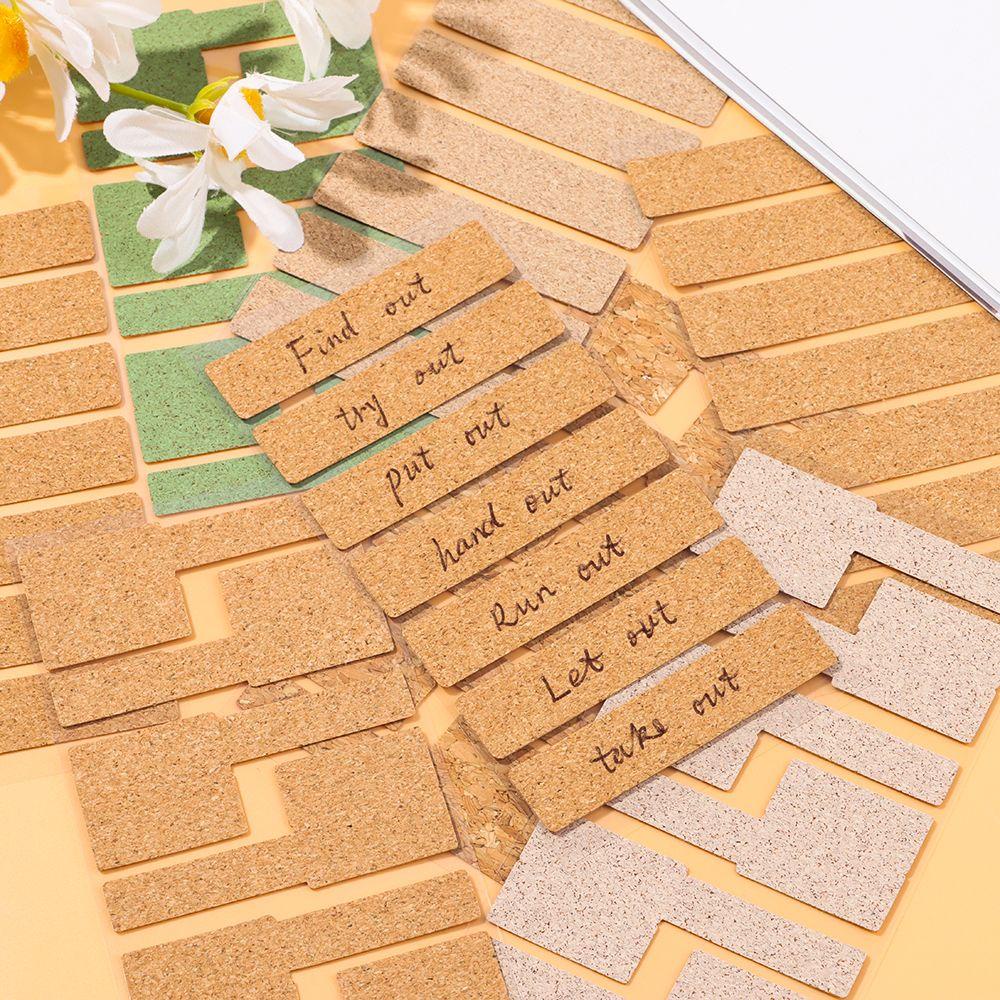 PISTA 1 Bộ Nhãn Dán Phân Loại Bằng Gỗ Chống Thấm Nước Cho Nhà Bếp