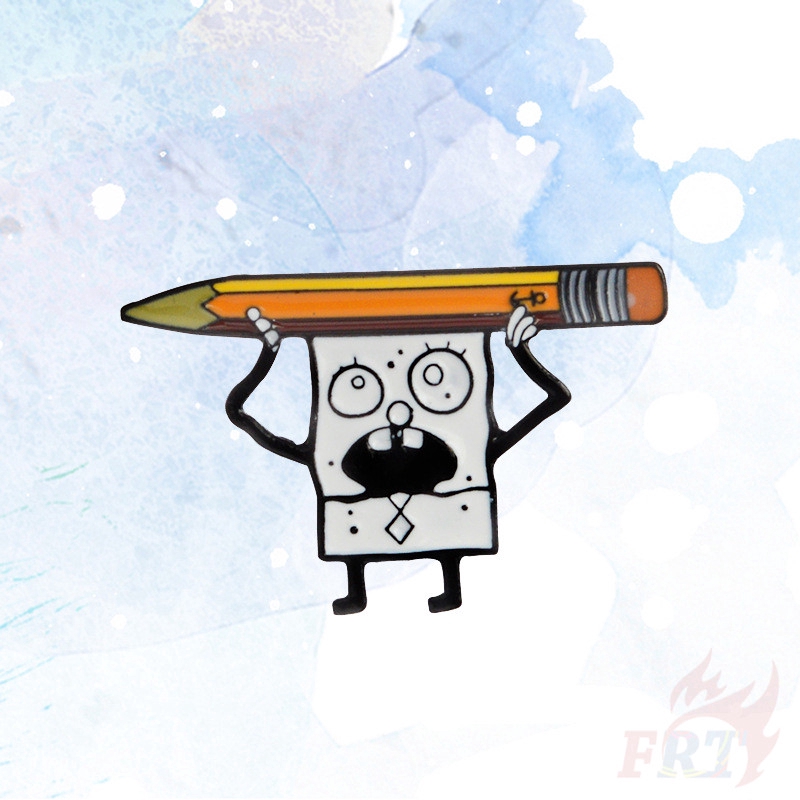 Trâm cài áo hình miếng mút và cây bút chì