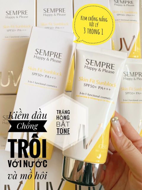 Kem chống nắng Geo Sempre Happy & Please Recovery Sun Cream