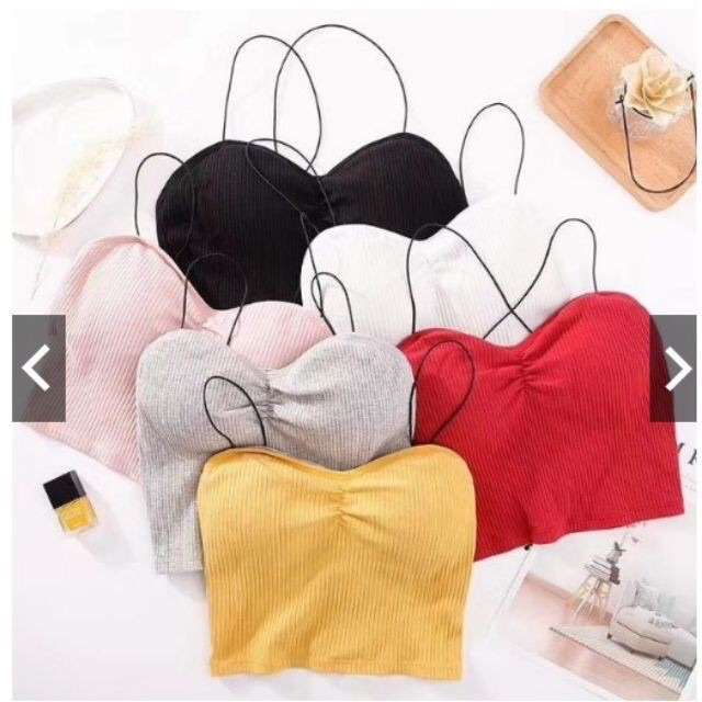 (Sỉ=45k)áo bra dây mảnh đan lưng sexy_túi zip đen đựng áo xịn