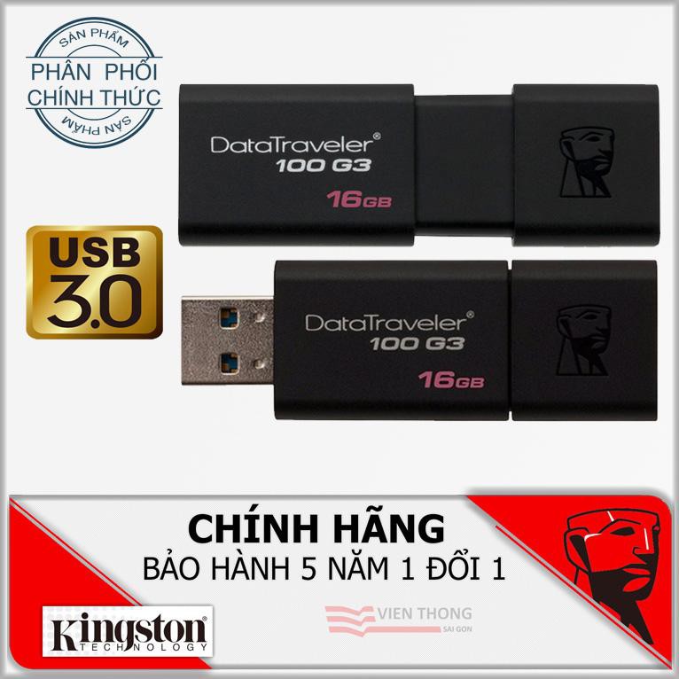USB Kingston 3.1 DT100G3 32GB /16GB nắp trượt tốc độ upto 100MB/s - Chính Hãng | BigBuy360 - bigbuy360.vn