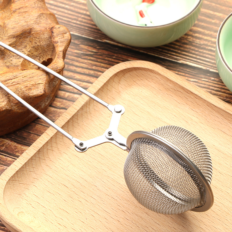 Dụng cụ lọc trà bằng thép không gỉ có tay cầm dài tiện lợi