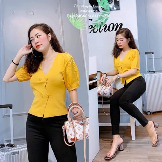 Áo len tay bồng