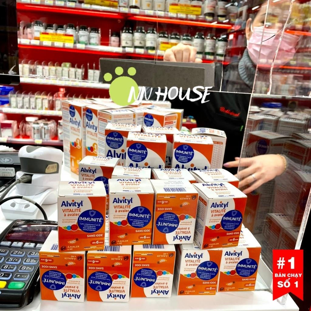 Vitamin tổng hợp Alvityl Vitality tăng đề kháng cho bé từ 6 tuổi và người lớn 40 viên vị socola, multivitamin, vitamin d