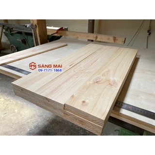 Tấm gỗ thông dày 1,2cm x mặt rộng 14cm x dài 80cm + láng mịn 4 mặt