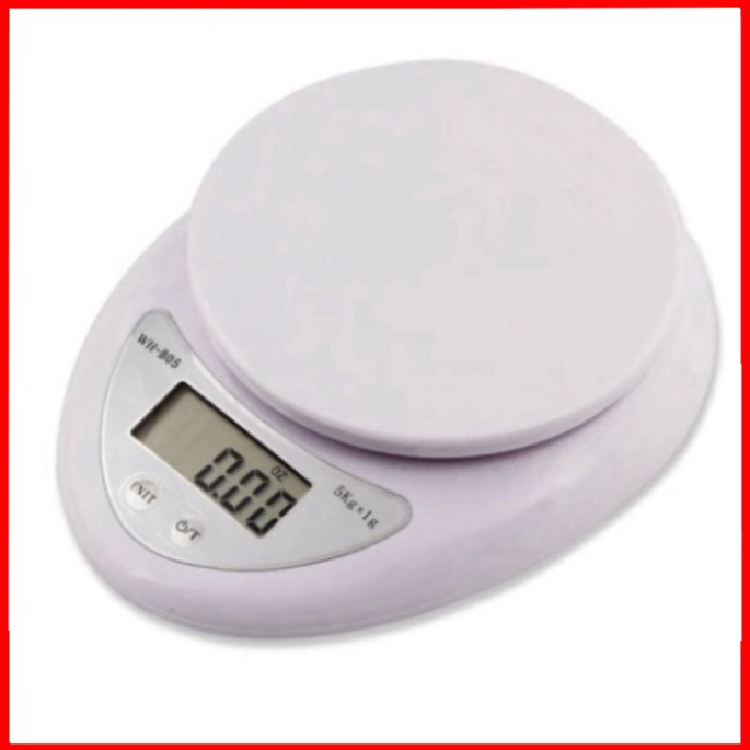 (Tặng 2 Pin) Cân Điện Tử Để Bàn 5KG, Cân Điện Tử Thực Phẩm Nhà Bếp Electronic Kitchen Scale WH - B05 5KG