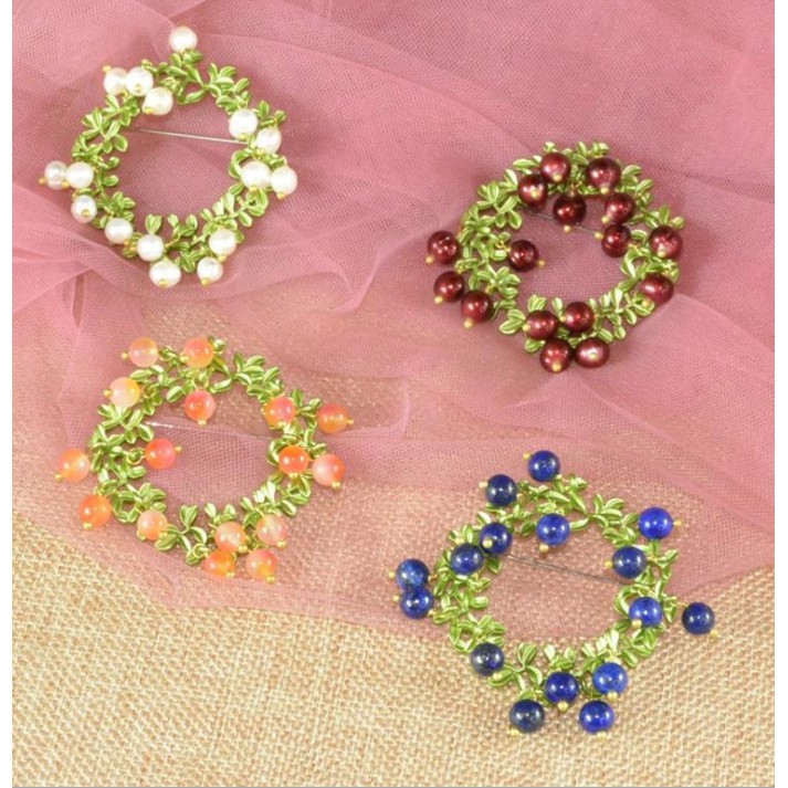 Cài áo thời trang hình hoa đính ngọc GC263