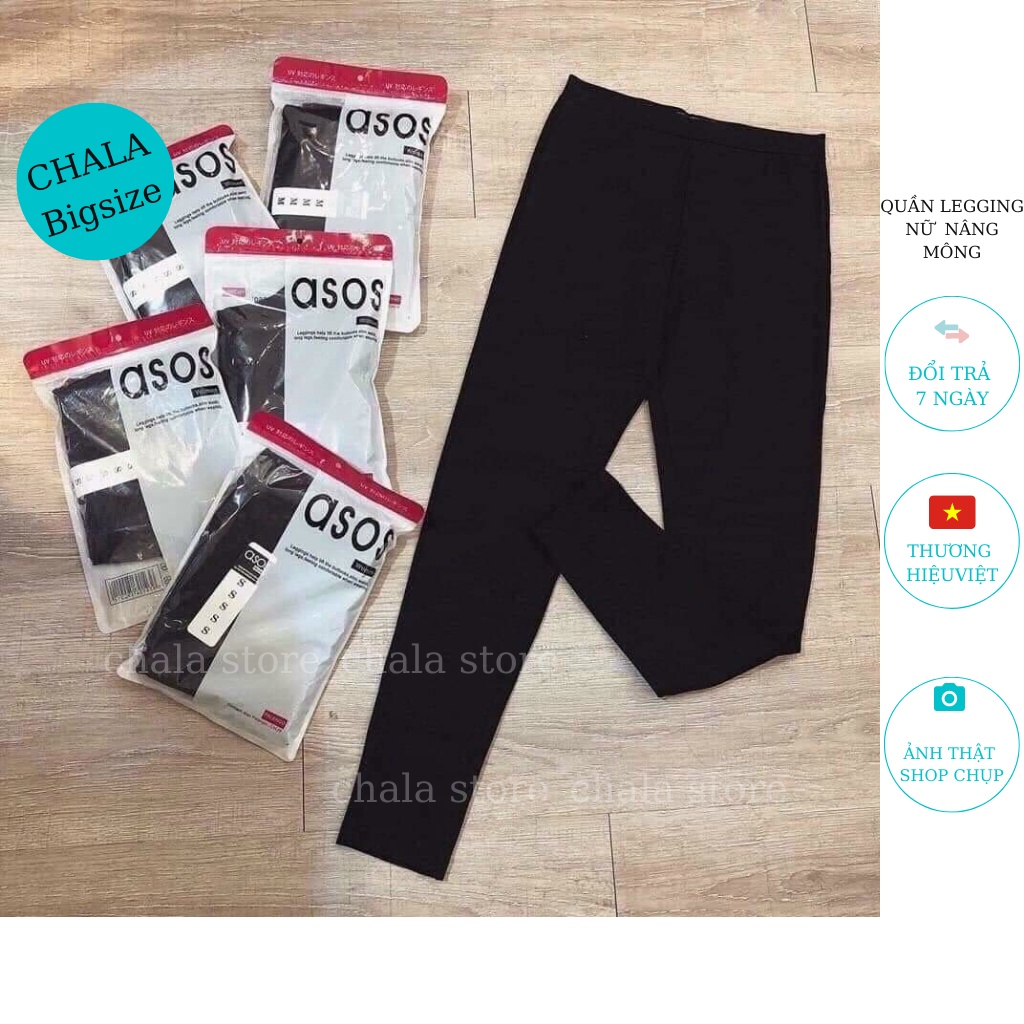 Quần Legging Dài Nâng Mông Bigsize Chala Thời Trang Nữ Cạp Chun Lưng Cao