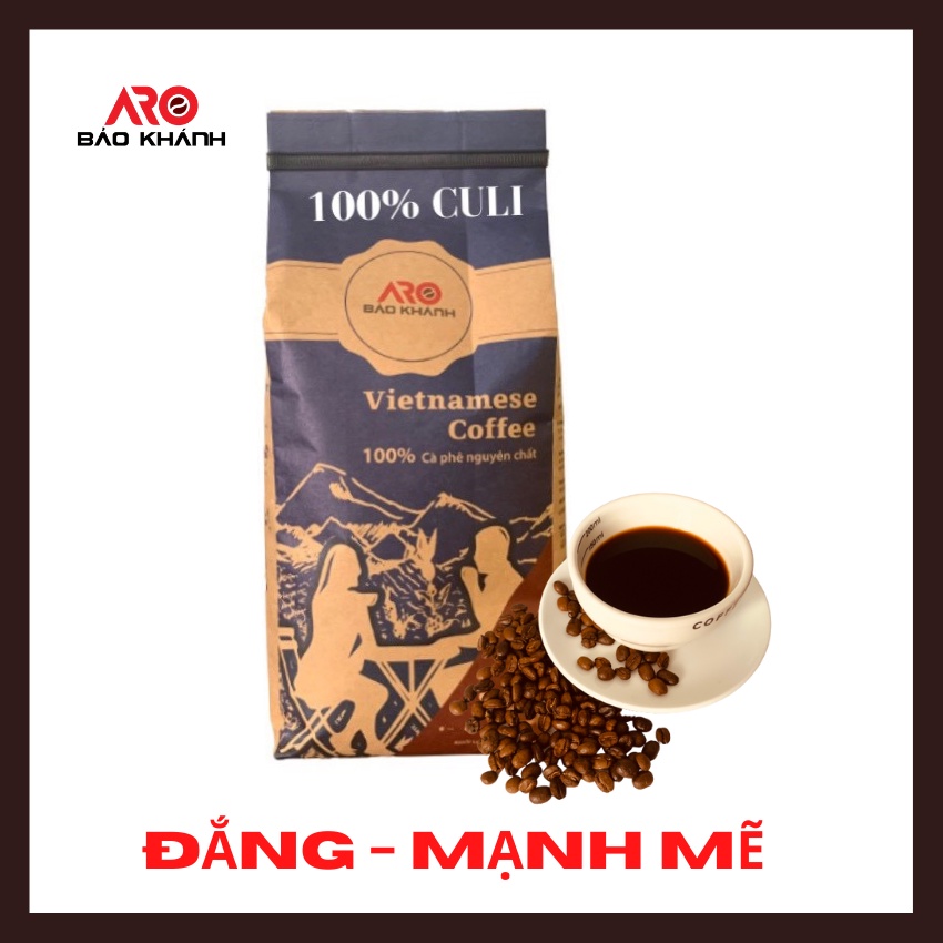Cà phê CULI rang xay nguyên chất 100% ARO BẢO KHÁNH 1 kg . Đắng đậm - Rang mộc, giá trực tiếp xưởng sản xuất