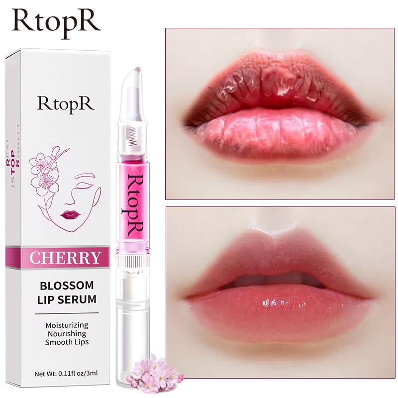 Serum Dưỡng Môi Hoa Anh Đào Rtopr Dưỡng Ẩm Ngăn Ngừa Nứt Nẻ Môi Giảm Khô Môi Lâu Trôi 3ml