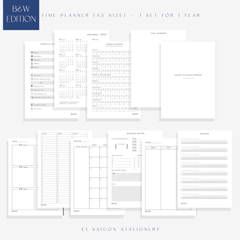 Ruột sổ tay bìa còng (Planner Refills)