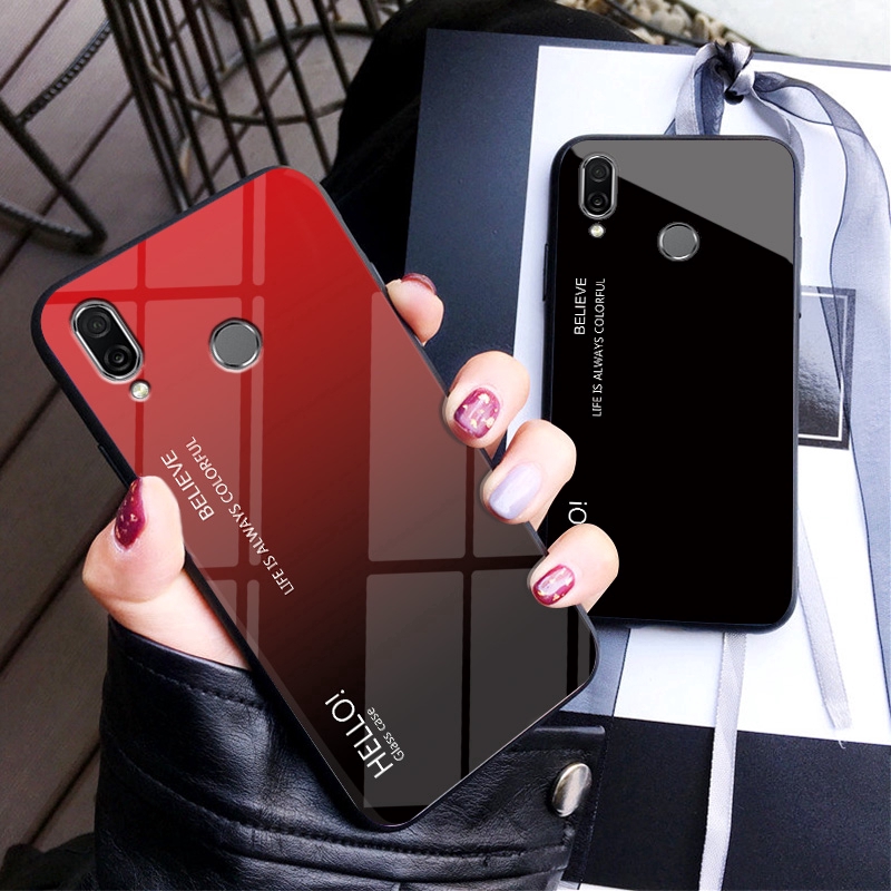 Ốp Lưng Kính Cường Lực Siêu Mỏng Cho Xiaomi Redmi Note 5 Pro Note 4x 4 7 Mi A2 Lite