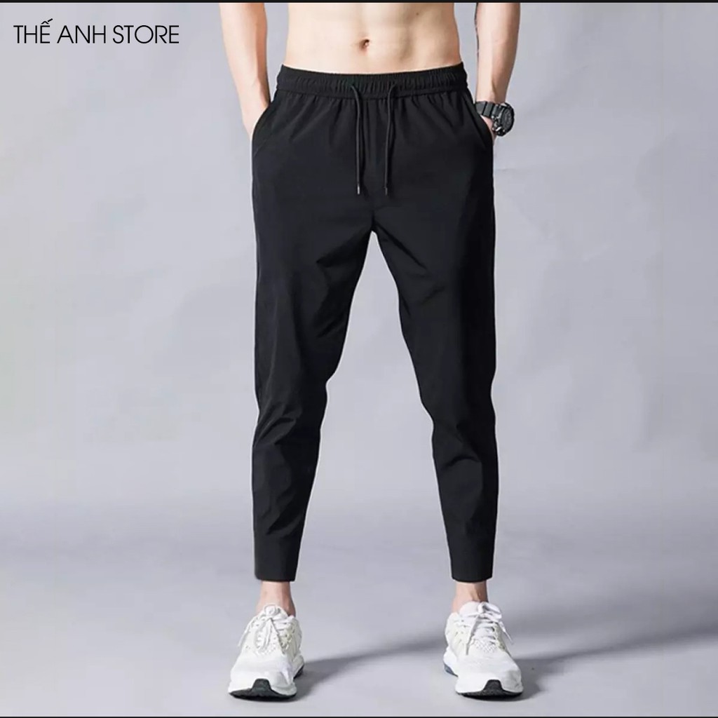 Quần dài nam trơn chất thun khóa kéo chống nước thời trang, Mã 068T