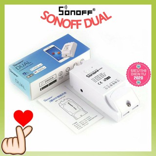 SONOFF DUAL, công tắc WIFI điều khiển 2 KÊNH, điều khiển từ xa thông minh