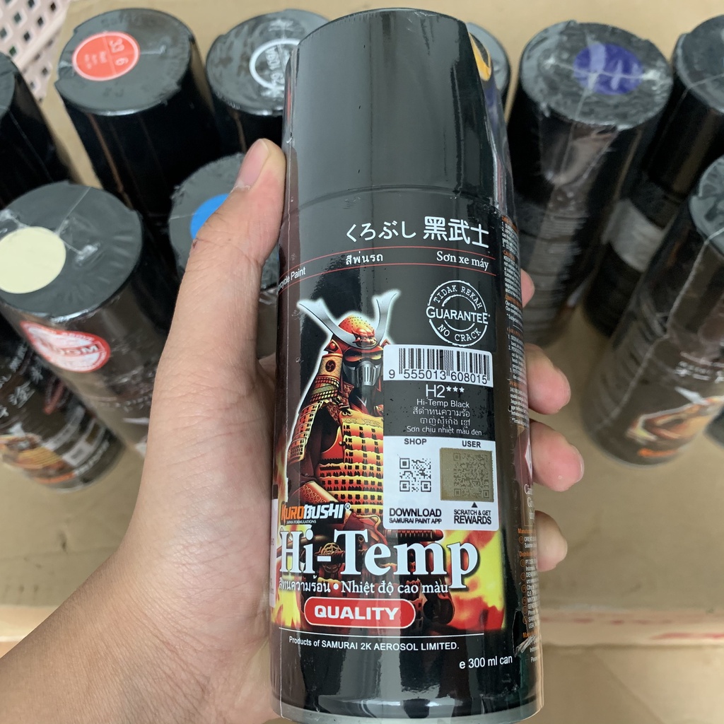 Combo cao cấp sơn samurai, sơn xịt xe máy màu cam Repsol TCH237 (Lót: 2K04, Nền UCH237, Màu TCH237, Phủ 2K01)