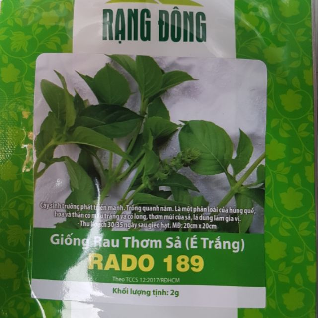 Combo 5 gói Hạt Giống rau thơm é sả