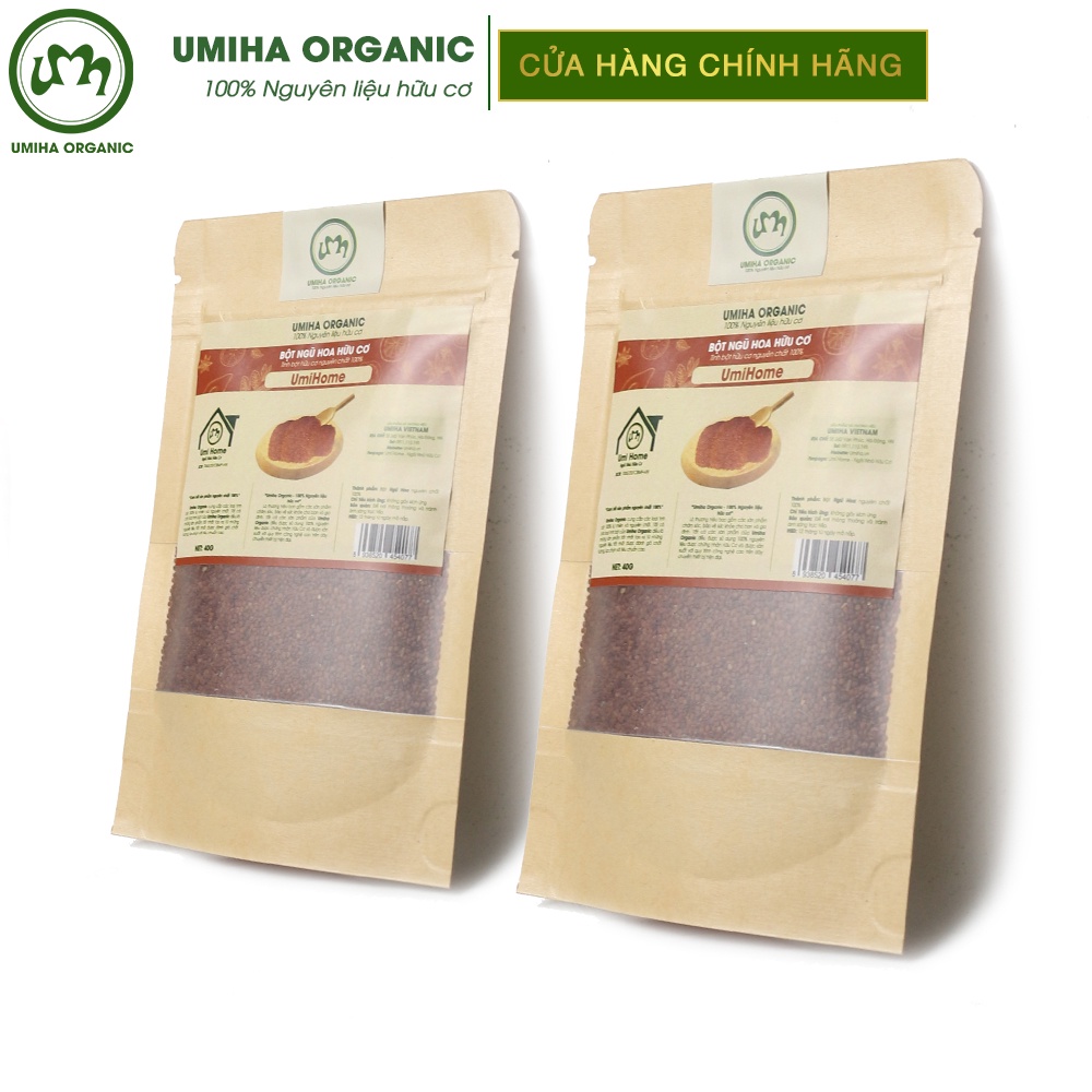 Bột Hạt Ngũ Hoa đắp mặt hữu cơ UMIHA nguyên chất 40G | Hygrophila Salicifolia Powder 100% Organic