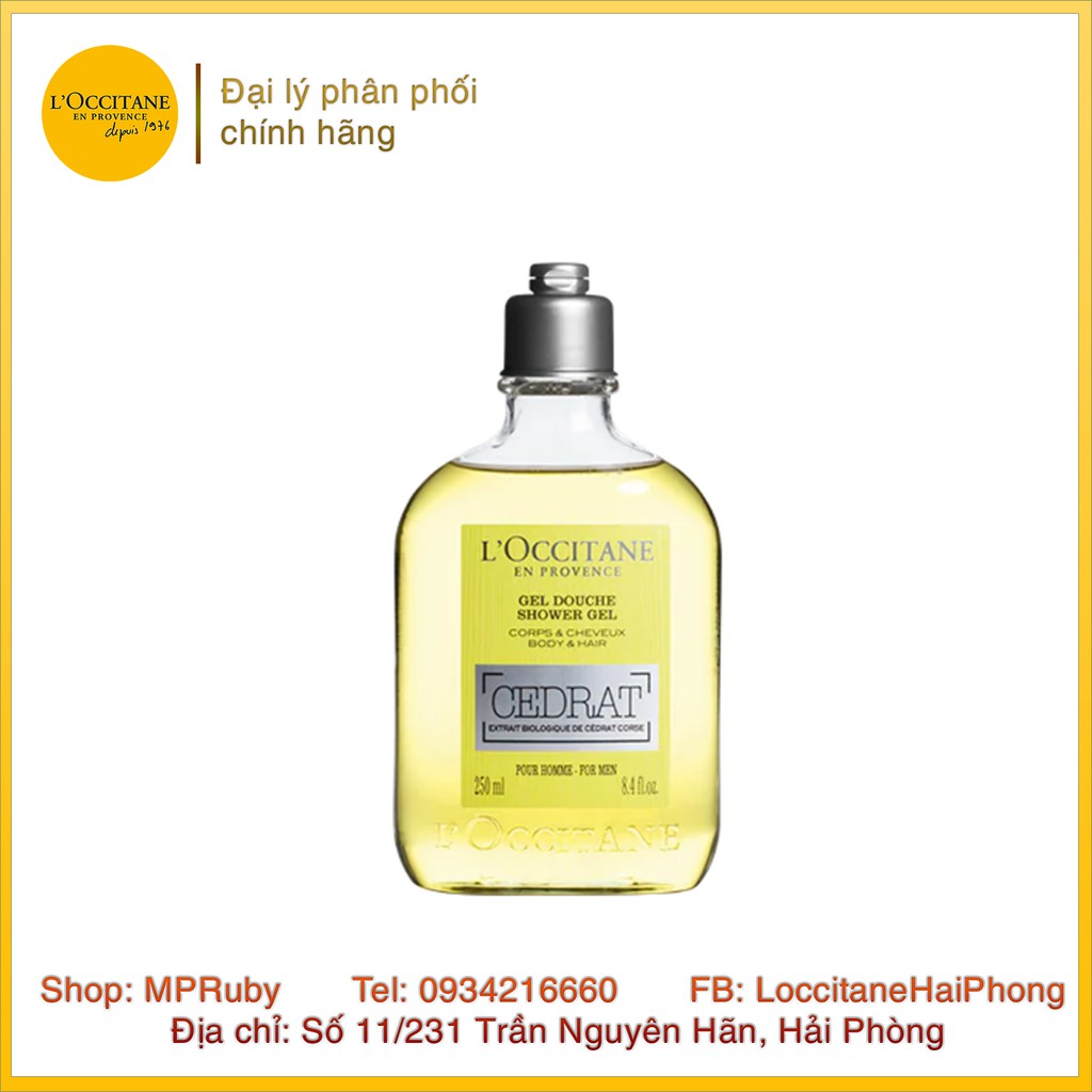 Gel tắm cho nam L'Occitane Cedrat Shower Gel 250ml