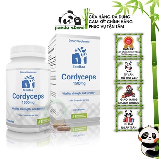 Viên uống bổ thận tráng dương Cordyceps Famitaa Đông Trùng Hạ Thảo 1500mg giúp bổ phổi tăng cường sức khỏe chống lão hóa