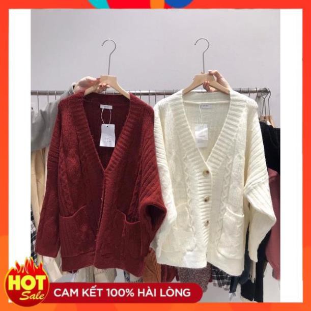 ÁO LEN CARDIGAN VẶN THỪNG FORM RỘNG OVERSIZE SIÊU HOT | BigBuy360 - bigbuy360.vn